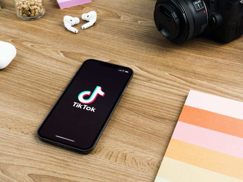 TikTok app on smartphone iPhone 13 Pro screen